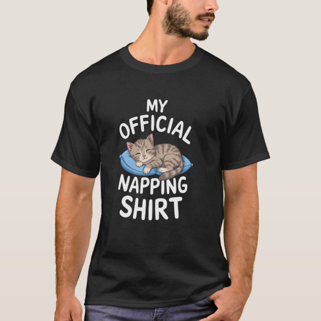 Sleepy Kitten - My Official Napping T-Shirt (Front)