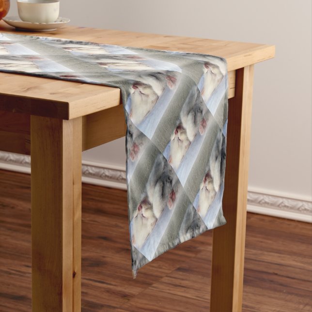 Sleepy Kitten Short Table Runner (In Situ)