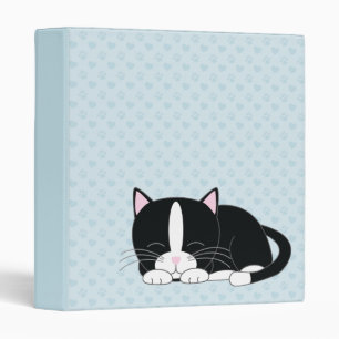 Sleepy Kitty {Tuxedo} Binder