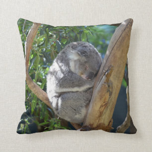 Sleepy Koala Throw Pillow