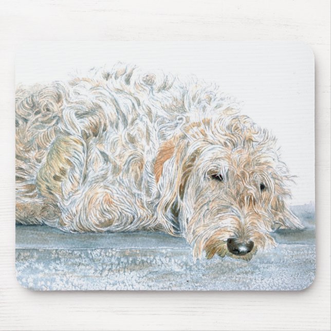 Sleepy Labradoodle Mousepad (Front)