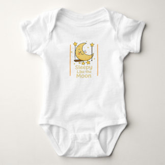 Sleepy Like the Moon: Cute Baby  Bodysuit