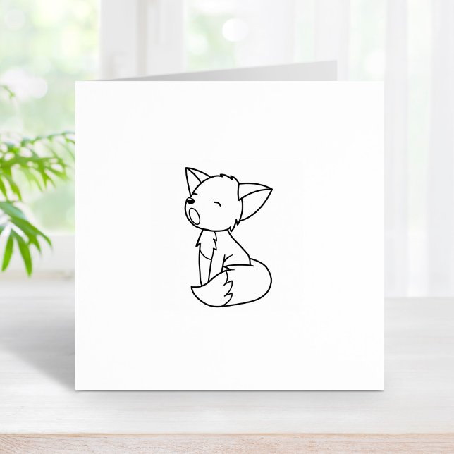 Sleepy Little Fox 2 Rubber Stamp (Creator Uploaded)