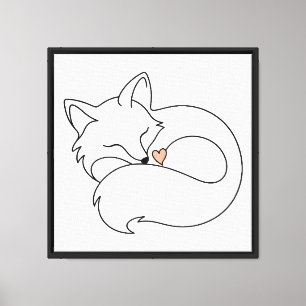 Sleepy Little Fox Canvas Print