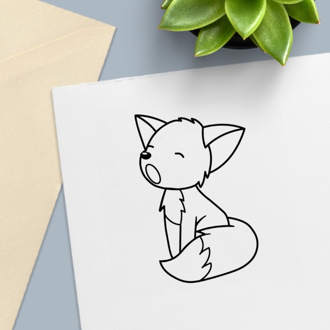 Sleepy Little Fox Color Me Self-inking Stamp (Creator Uploaded)