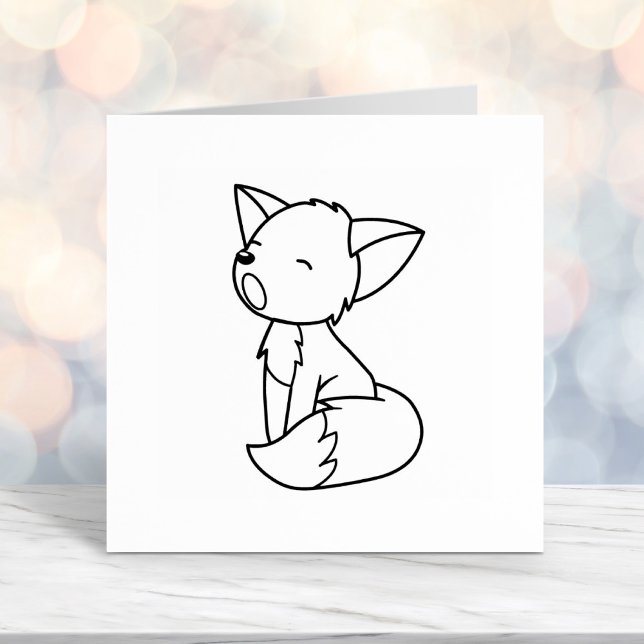 Sleepy Little Fox Color Me Self-inking Stamp (Creator Uploaded)