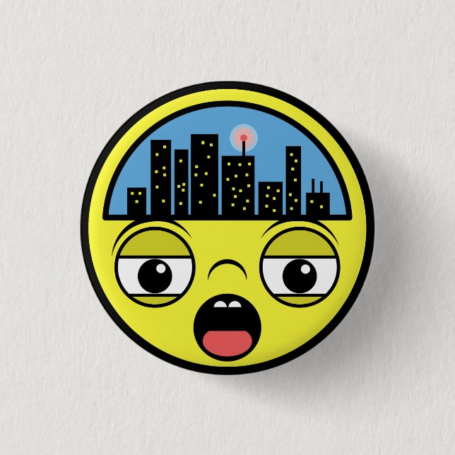 Sleepy Little Town Pinback Button (Front)