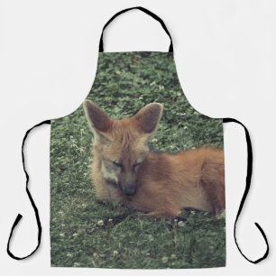 Sleepy Maned Wolf Apron