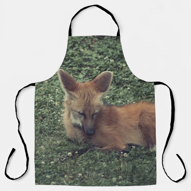Sleepy Maned Wolf Apron (Front)
