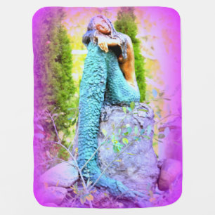 sleepy mermaid baby blanket