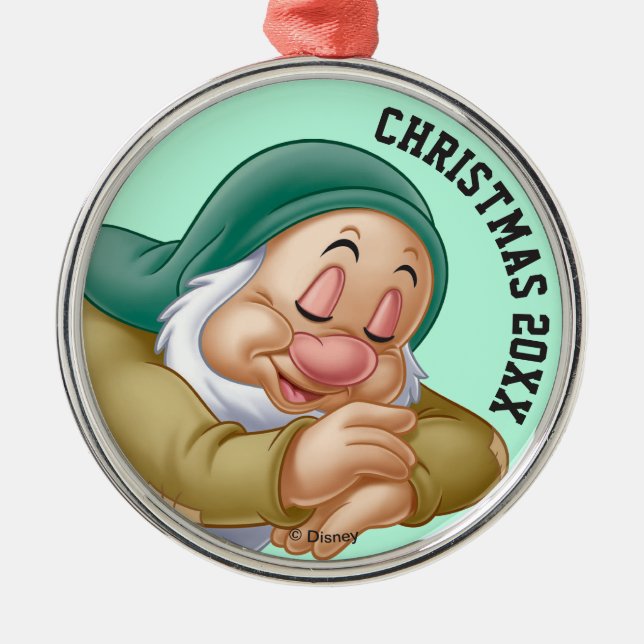Sleepy Metal Ornament (Front)