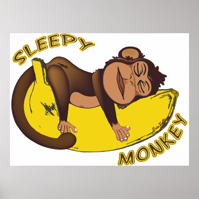 Sleepy Monkey Poster