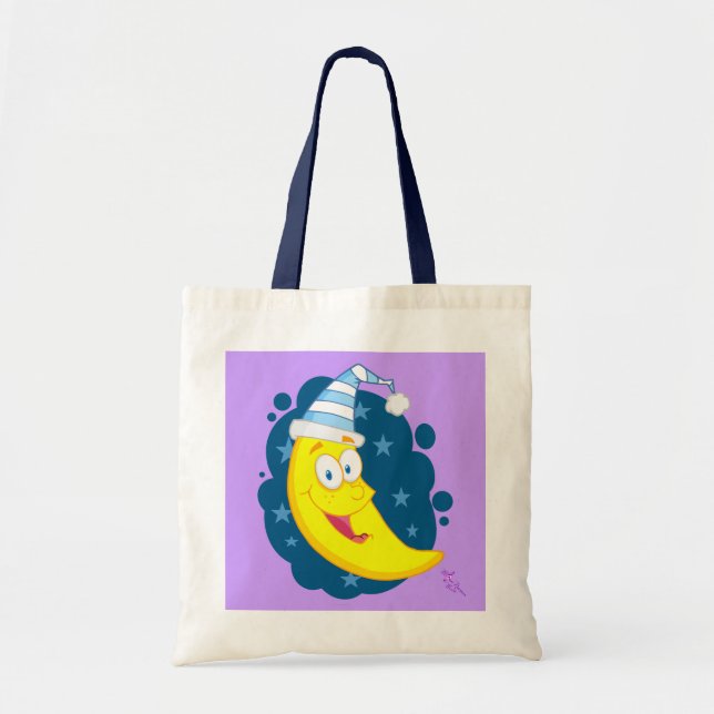 Sleepy Moon Budget Tote Bag (Front)