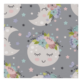 Sleepy Moon Canvas Print
