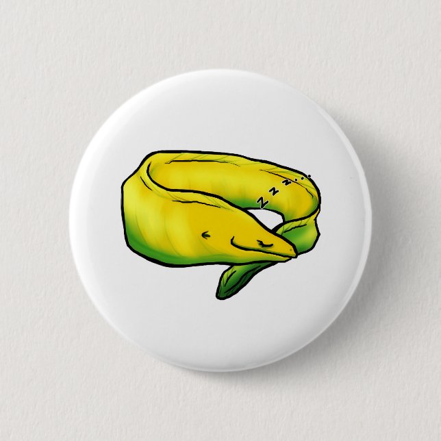Sleepy Moray Eel, Yellow Button (Front)