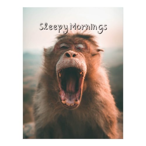 Sleepy Mornings _ Yawning monkey  Photo Print