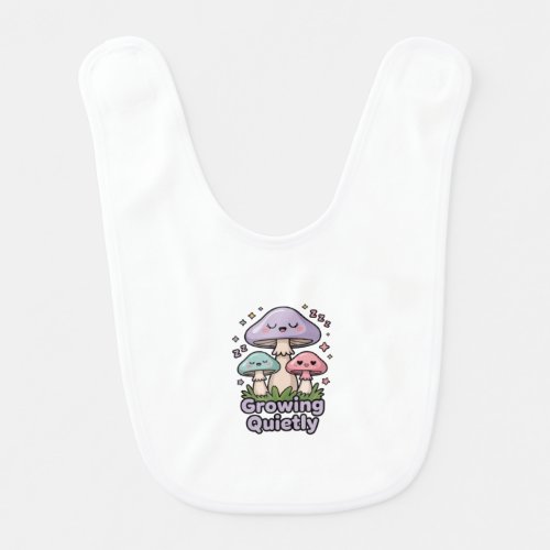 Sleepy Mushroom Stack Cute Baby Bib