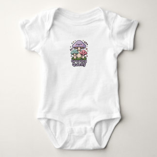 Sleepy Mushroom Stack Cute Baby Bodysuit
