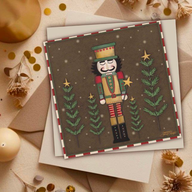 Sleepy Nutcracker Christmas Holiday Card (Creator Uploaded)
