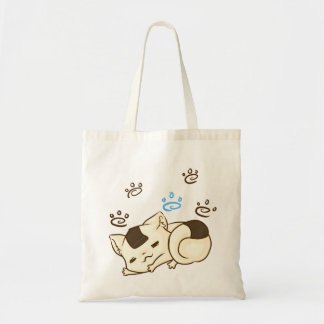 Sleepy Onigiri Cat Tote