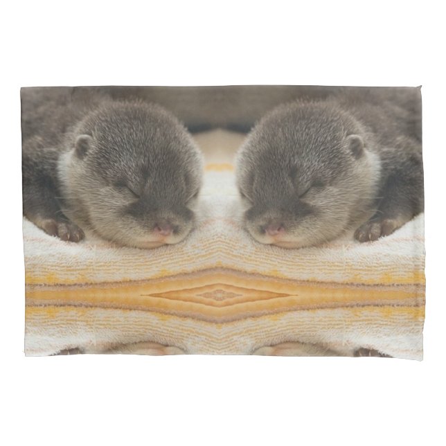 Sleepy Otter Pillow Case (Front)