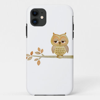 Sleepy Owl in Tree Case