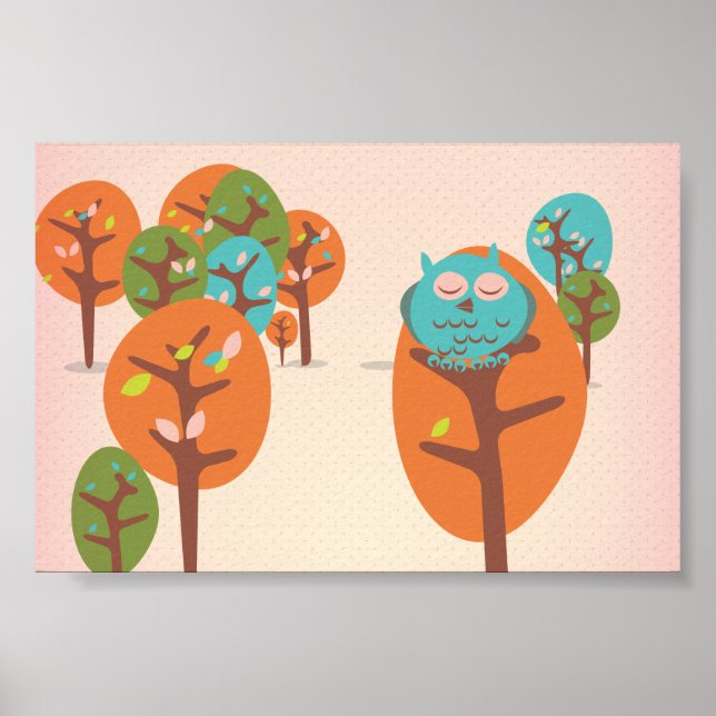 Sleepy Owl Poster (Front)