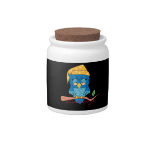 Sleepy Owl Thunder_Cove Candy Jar
