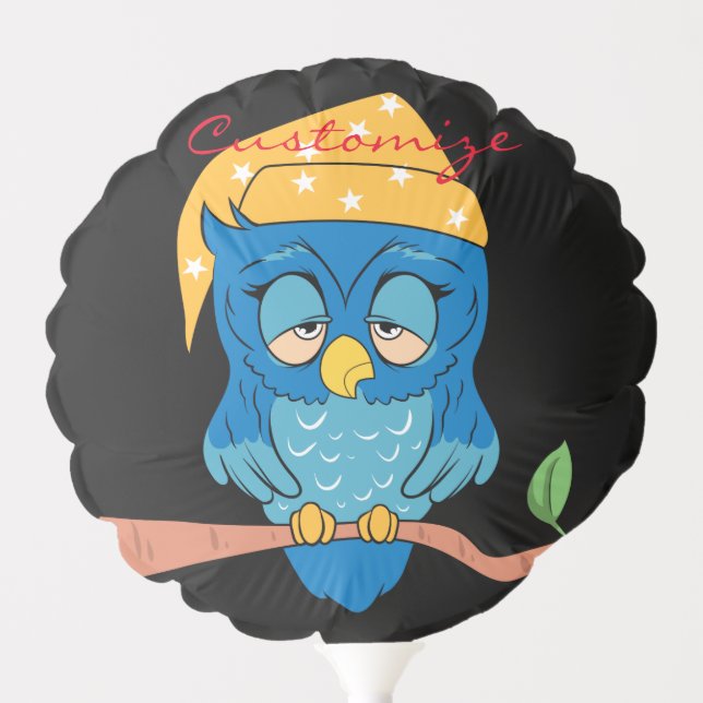 Sleepy Owl Thunder_Cove Classic Balloon (Front)