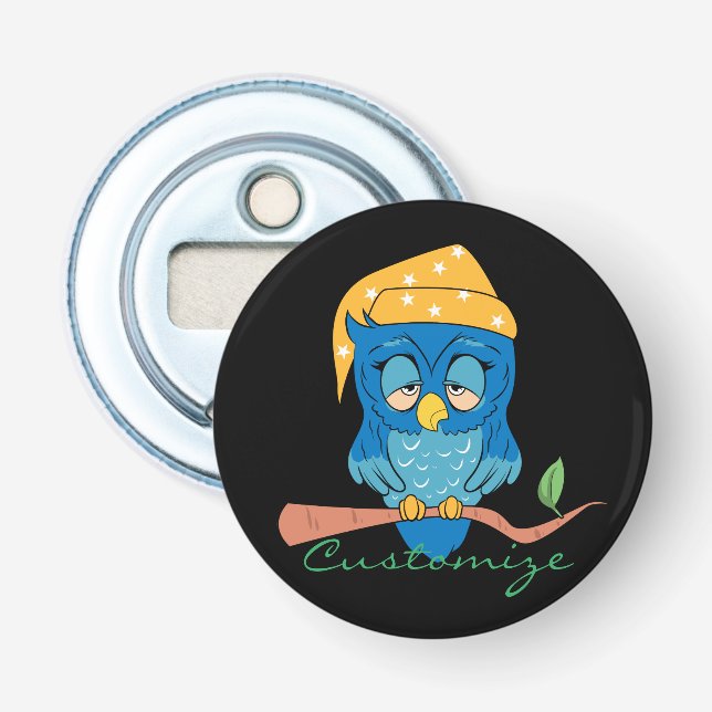 Sleepy Owl Thunder_Cove Classic Bottle Opener (Front)