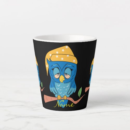 Sleepy Owl Thunder_Cove Classic Latte Mug
