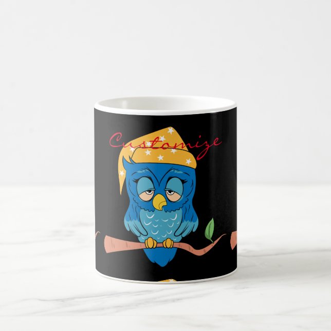 Sleepy Owl Thunder_Cove Coffee Mug (Center)