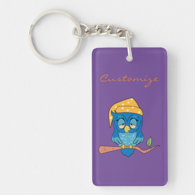 Sleepy Owl Thunder_Cove Keychain (Front)