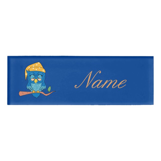 Sleepy Owl Thunder_Cove Name Tag (Front)