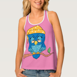 Sleepy Owl Thunder_Cove Tank Top