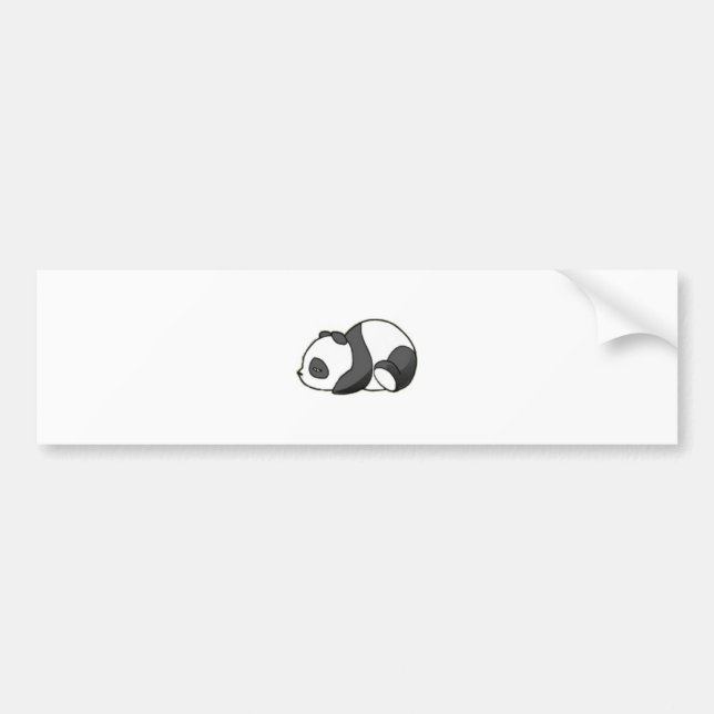 Sleepy Panda Bumper Sticker (Front)