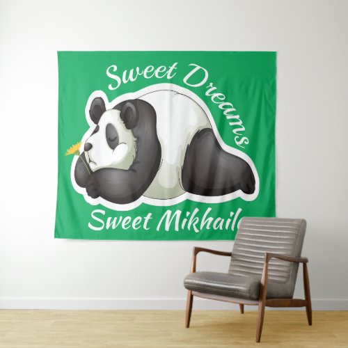 Sleepy Panda Tapestry