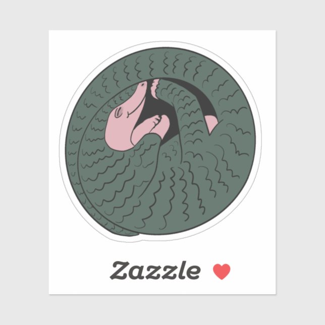 Sleepy pangolin sticker (Sheet)