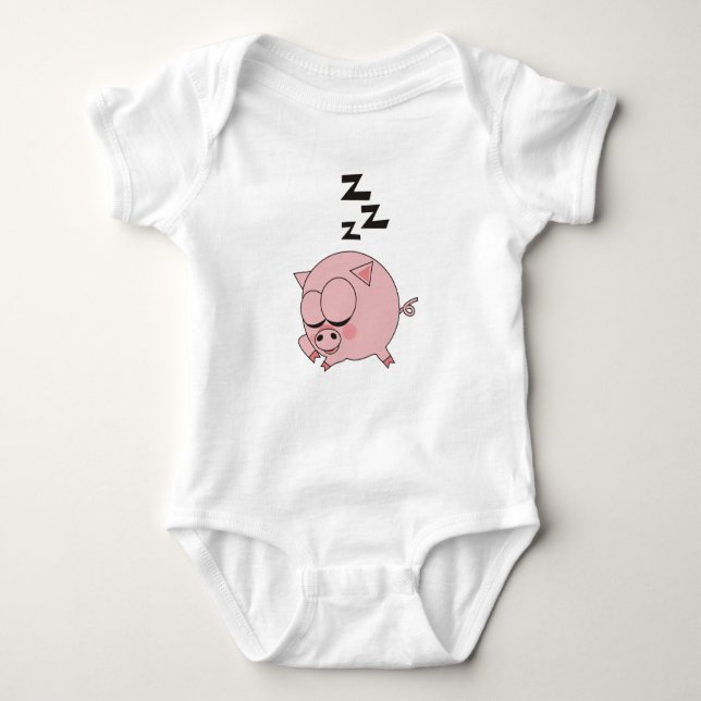 Sleepy Pig Baby Bodysuit (Front)