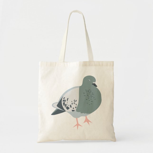 Sleepy Pigeon Tote Bag (Front)