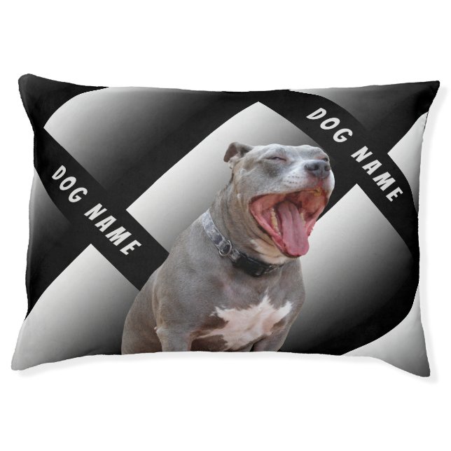 Sleepy Pitbull Dog Bed (Front)
