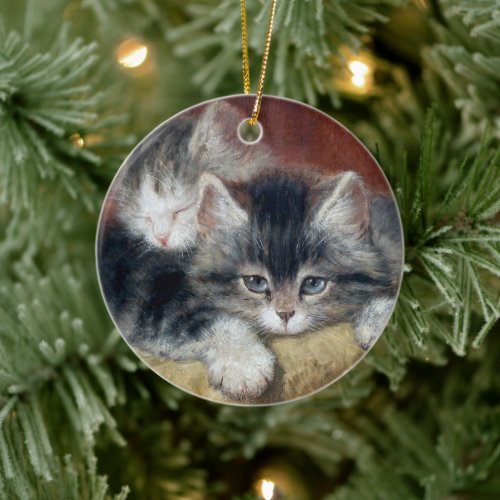 Sleepy Pretty Kittens  H Ronner_Knip  Ornament 