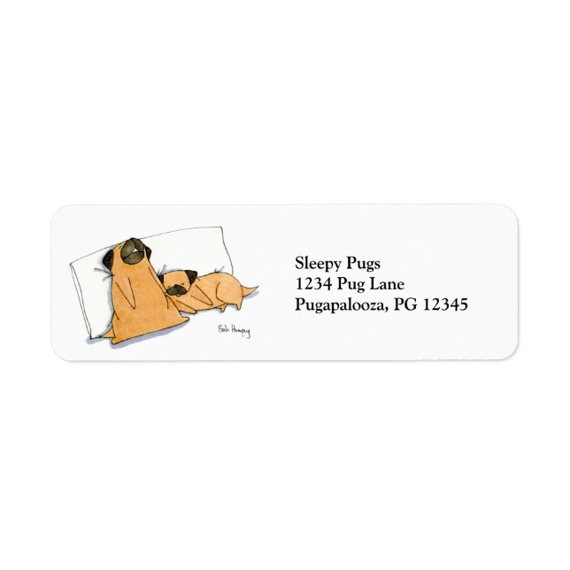 Sleepy Pugs Label (Front)