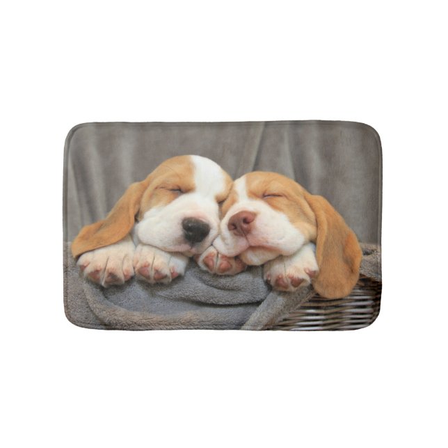 Sleepy Puppies Bathroom Mat (Front)