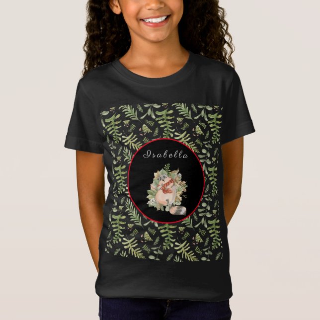 Sleepy Raccoon Customize Text and Color T-Shirt (Front)