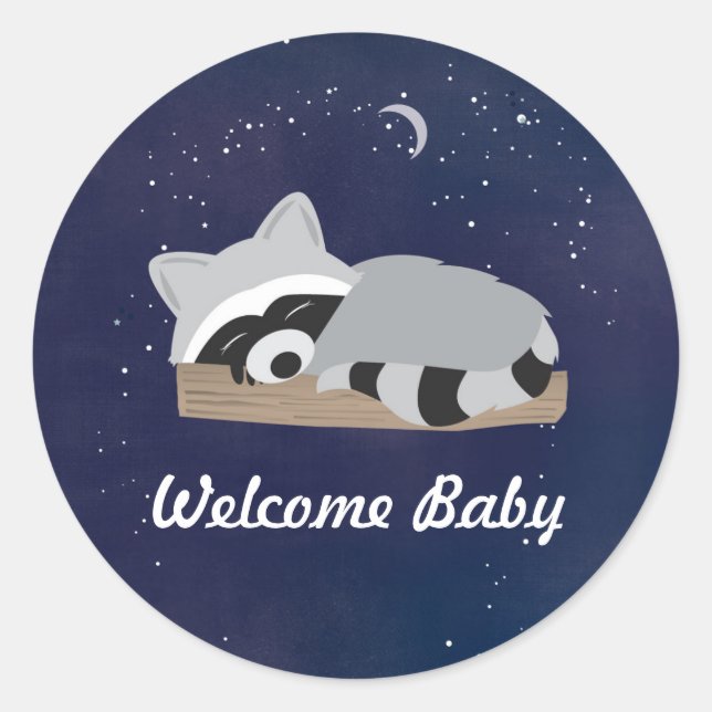 Sleepy Raccoon Stickers (Front)