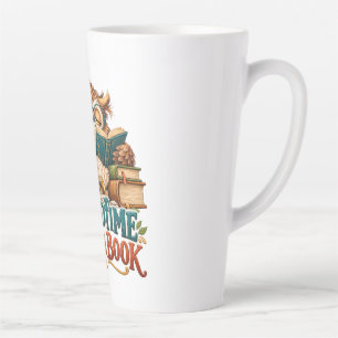 Sleepy Reading Owl – Book Lover Humor Latte Mug