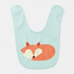 Sleepy Red Fox Bib