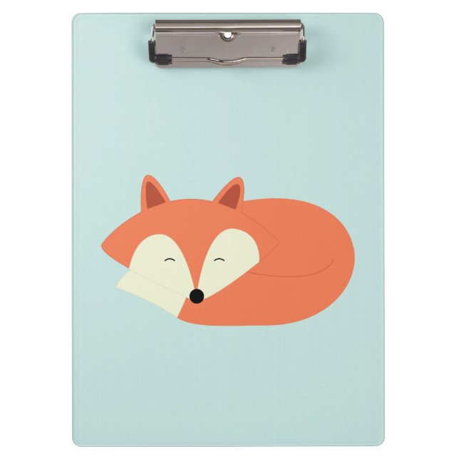 Sleepy Red Fox Clipboard (Front)