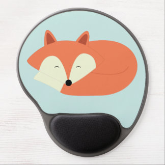 Sleepy Red Fox Gel Mouse Pad